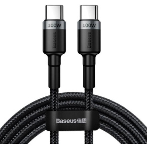 Baseus dátový kábel Cafule USB-C PD2.0 100W 2m 20V 5A šedo-čierny