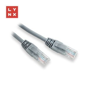 LYNX UTP patch kabel Cat5e, PVC, CCA, 1m, šedý (balení obsahuje 10ks)