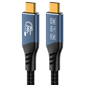 USB4™ Ver2.0 80Gbps 16K @ 60Hz 240W Thunderbolt, 0.8m