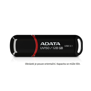 ADATA Flash Disk 64GB UV150, USB 3.1 disk Dash Drive (R:90/W:20 MB/s) čierny ADATA Flash Disk 64GB UV150, USB 3.1 disk Dash Drive (R:90/W:20 MB/s) čierny