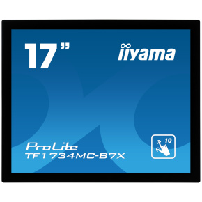 17" iiyama TF1734MC-B7X: TN, 1280x1024, capacitive, 10P, 350cd/m2, VGA, DP, HDMI, IP65, čierny