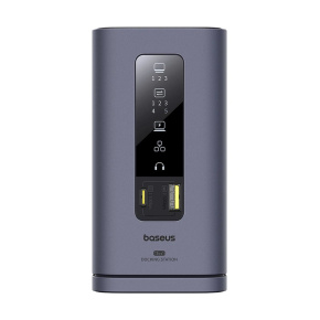 Baseus Dokovacia stanica Spacemate 11v1 (USB-C PD, USB-C, 2x USB-A, 3x HDMI) sivá