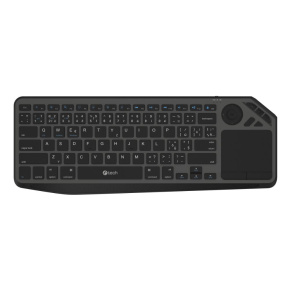 C-TECH Klávesnice WLTK-02, Bezdrátová, Touchpad, černá
