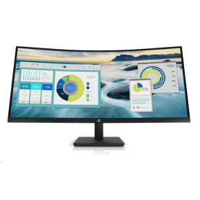 Bazar-HP LCD P34hc 34" Wide VA (3440x1440, 5ms, 250nits,3500:1,DP,HDMI, USB-C(DP, 65W out),USB 3.2 4x, 3wRepro-pošk.obal