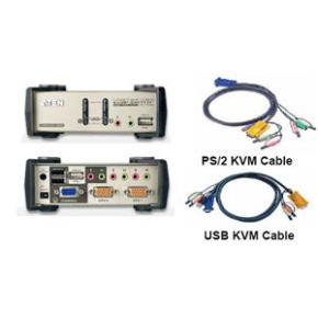 ATEN 2 port KVMP USB+PS2, USB hub, aud. 1,2 m kab. ATEN 2 port KVMP USB+PS2, USB hub, aud. 1,2 m kab.