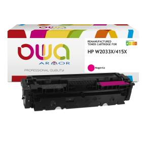 OWA Armor toner kompatibilný HP W2033X, 415X, 6000st, červená/magenta, úroveň manažmentu OWA Armor toner kompatibilný HP W2033X, 415X, 6000st, červená/magenta, úroveň manažmentu