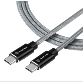 Tactical Fast Rope Aramid Cable USB-C/USB-C 100W 20V/5A 2m Grey Tactical Fast Rope Aramid Cable USB-C/USB-C 100W 20V/5A 2m Grey