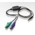 ATEN USB konvertor na 2xPS/2, kl.+myš, káblový