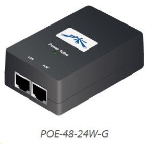 UBNT POE-48-24W-G [Gigabitový PoE adaptér, 48V/0,5A (24W), vrátane. napájací kábel]