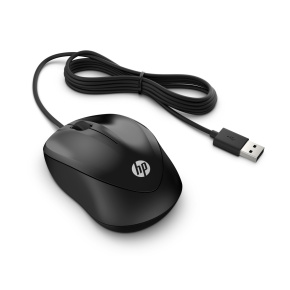 HP Wired 1000/Cestovná/Optická/1 200 DPI/Drôtová USB/Čierna HP Wired 1000/Cestovná/Optická/1 200 DPI/Drôtová USB/Čierna