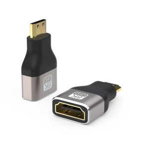 PREMIUMCORD Adapter 8K HDMI Typ A - mini HDMI Typ C, kovová, pozlacená PREMIUMCORD Adapter 8K HDMI Typ A - mini HDMI Typ C, kovová, pozlacená