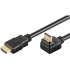 PremiumCord Kábel HDMI+Ethernet, zlac., 90°, 1m