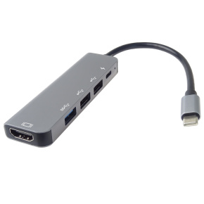 PremiumCord USB-C na HDMI + USB3.0 + 2x USB2.0 + PD(power delivery) adaptér PremiumCord USB-C na HDMI + USB3.0 + 2x USB2.0 + PD(power delivery) adaptér