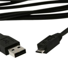 USB Kábel A Male/Micro B Male 2.0 Black HQ 1,8m