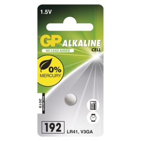 Alkalická gombíková batéria GP LR41 (192F), 1 ks Alkalická gombíková batéria GP LR41 (192F), 1 ks