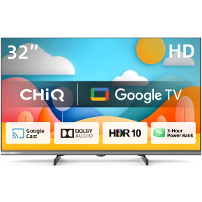 CHiQ L32M9PD TV 32" Powerbank, HD, smart, Google TV, Dolby Audio, dbx-tv, HDR 10