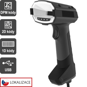 VIRTUOS - DPM CCD 2D čítačka Virtuos HT-880DPM, USB, tmavo šedá