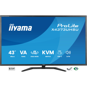 iiyama ProLite/X4373UHSU-B2/42,5"/VA/4K UHD/60Hz/3ms/Čierna/3R iiyama ProLite/X4373UHSU-B2/42,5"/VA/4K UHD/60Hz/3ms/Čierna/3R