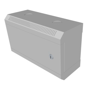 10" rack jednodielny 4U/140 DATACOM Šedý plech.dvere