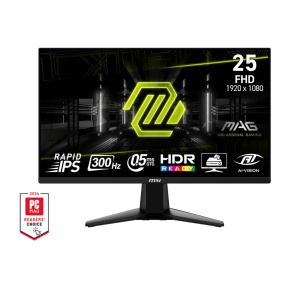 MSI MAG/255XF/24,5"/IPS/FHD/300Hz/0,5ms/Čierna/3R