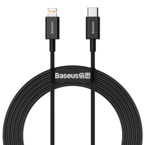 Baseus Dátový kábel Superior Series USB-C/Lightning 20W 2m čierny