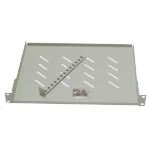 LEXI-Net 19" police s perforací 1U/450mm, nosnost 45kg, zadní nastavitelný úchyt, šedá LEXI-Net 19" police s perforací 1U/450mm, nosnost 45kg, zadní nastavitelný úchyt, šedá