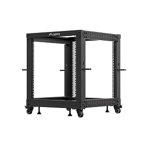 LANBERG OTVORENÝ RACK 12U 19" 600X600-1100 NASTAVITEĽNÝ ČIERNY