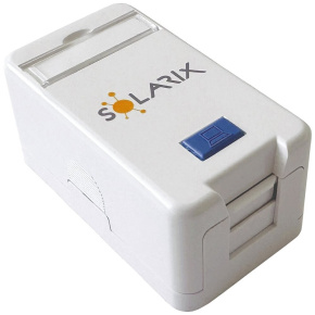Zásuvka modulárna Solarix pre 1 keystone na omietku biela SXMO-1-0-WH
