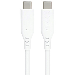 PREMIUMCORD Kabel USB-C na USB-C, 60W, 480Mbps, silikonový, bílý, 1,5m