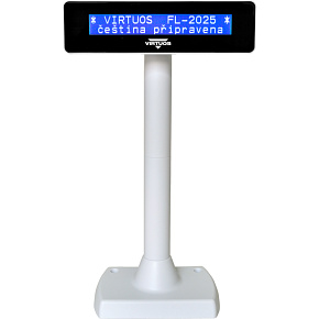 LCD zákaznícky displej Virtuos FL-2025MB 2x20, USB biely LCD zákaznícky displej Virtuos FL-2025MB 2x20, USB biely