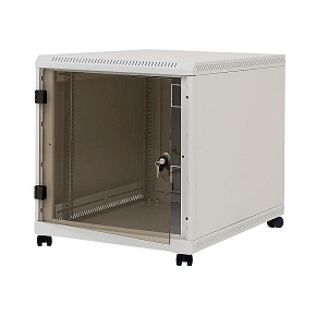 19" kontajnerový rack 12U, hl.80cm, nosn.200kg, pr. aj zad.dvere perforácia, čierny