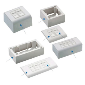 DATACOM Modul.dát.zásuvka UTP CAT5E 4xRJ45 na aj pod omietku DATACOM Modul.dát.zásuvka UTP CAT5E 4xRJ45 na aj pod omietku