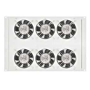 Horný/spodný ventil.jednotka, 6x ventilátor, termostat, 8U