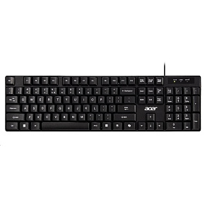 ACER drátová klávesnice AKW100,USB 2.0,5 mil. úhozů,voděodolná,Black ACER drátová klávesnice AKW100,USB 2.0,5 mil. úhozů,voděodolná,Black