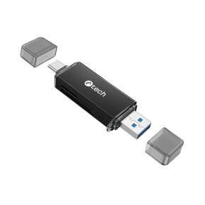 Čítačka kariet C-tech UCR-02-AL, USB 3.0 TYPE A/ TYPE C, SD/micro SD Čítačka kariet C-tech UCR-02-AL, USB 3.0 TYPE A/ TYPE C, SD/micro SD