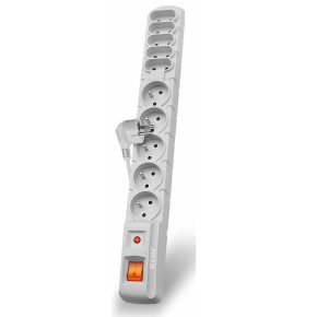 Acar S10 3m kábel, 5+5 zásuviek, prepäťová ochrana, biela Acar S10 3m kábel, 5+5 zásuviek, prepäťová ochrana, biela