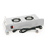 19" horiz.vent.j.2xVent.-220V/46W termost.2U sivá