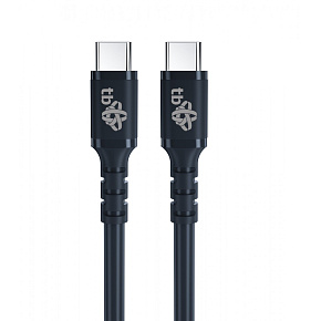 TB USB C - USB C kábel 50cm silicone black TB USB C - USB C kábel 50cm silicone black