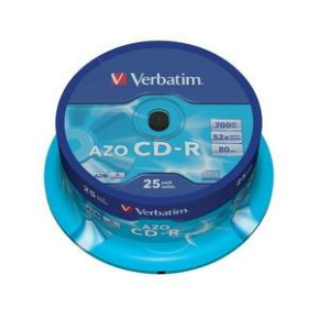 VERBATIM CD-R (25-Pack) Cake/Crystal/52x/700MB
