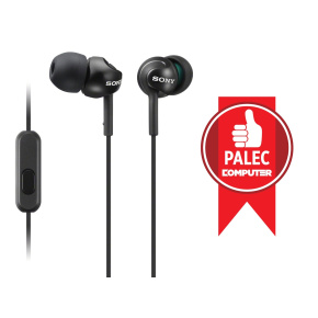 SONY slúchadlá MDR-EX110AP, handsfree, čierne SONY slúchadlá MDR-EX110AP, handsfree, čierne