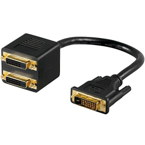 Adaptér PREMIUMCORD DVI-D (24+1) samec => 2x DVI-D (24+1) samica Adaptér PREMIUMCORD DVI-D (24+1) samec => 2x DVI-D (24+1) samica