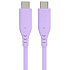 PremiumCord silikónový USB-C 60W, fialový, 1.5m