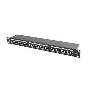 LANBERG PATCH PANEL 24 PORTOV 1U 19" CAT.6 FTP TIENE ČIERNY