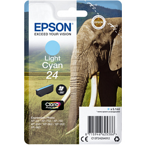 Epson Singlepack Light Cyan 24 Claria Photo HD Ink Epson Singlepack Light Cyan 24 Claria Photo HD Ink