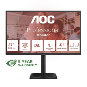 AOC MT 27" Q27E4CV - 2560x1440,IPS,120Hz,1xHDMI,1xDP,1xDP out,USBhub,USB-C(PD 90W),Repro,Pivot