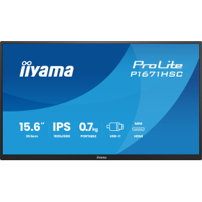 iiyama ProLite/P1671HSC-B1/15,6"/IPS/FHD/60Hz/3ms/Čierna/3R