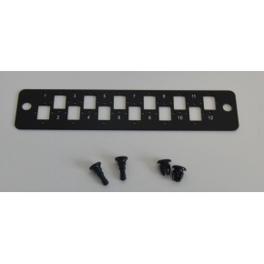 Čelo pre 19" 2U Optickú vaňu pre 12xSC port
