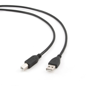 USB kábel typu AB, dĺžka 1,8m HQ čierny