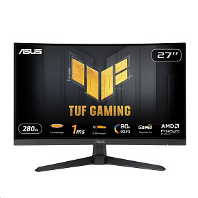 ASUS LCD 27" VG27VQM1B TUF Gaming 1920x1080, Full HD, Curved, 280Hz, ELMB, FreeSync, 1ms, 90% DCI-P3, HDMI, DP,VESA