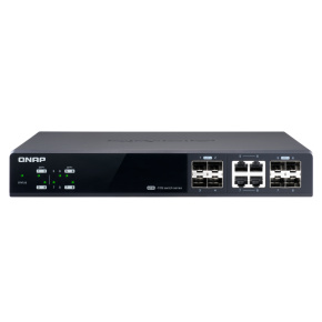 QNAP riadený switch QSW-M804-4C: 8x 10G port SFP+ (4x SFP+ a 4x kombinované SFP+ / RJ-45)
